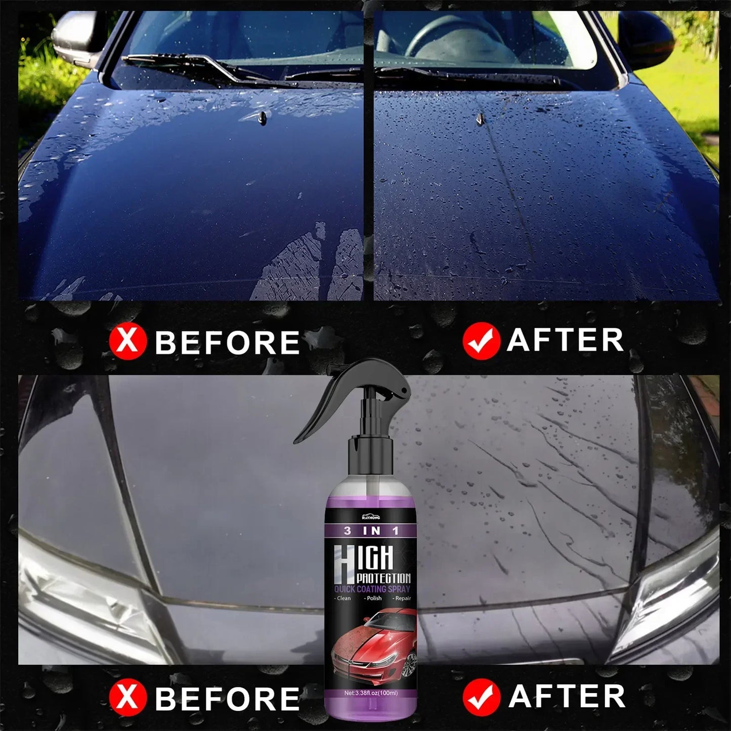3 In 1 Rapid Wax Polish Spray