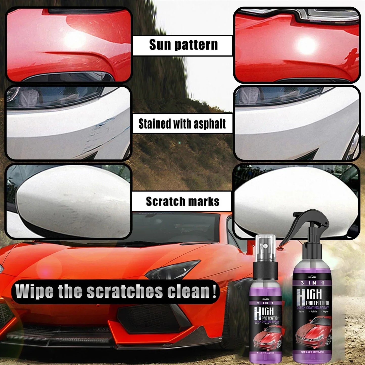 3 In 1 Rapid Wax Polish Spray